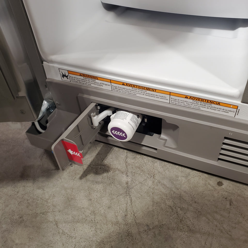 Whirlpool 24 cu ft Capacity Side By Side Refrigerator with Ice and Water Dispenser in Fingerprint Resistant Stainless Steel 3SD719 - WRS315SDHZ - Open Box