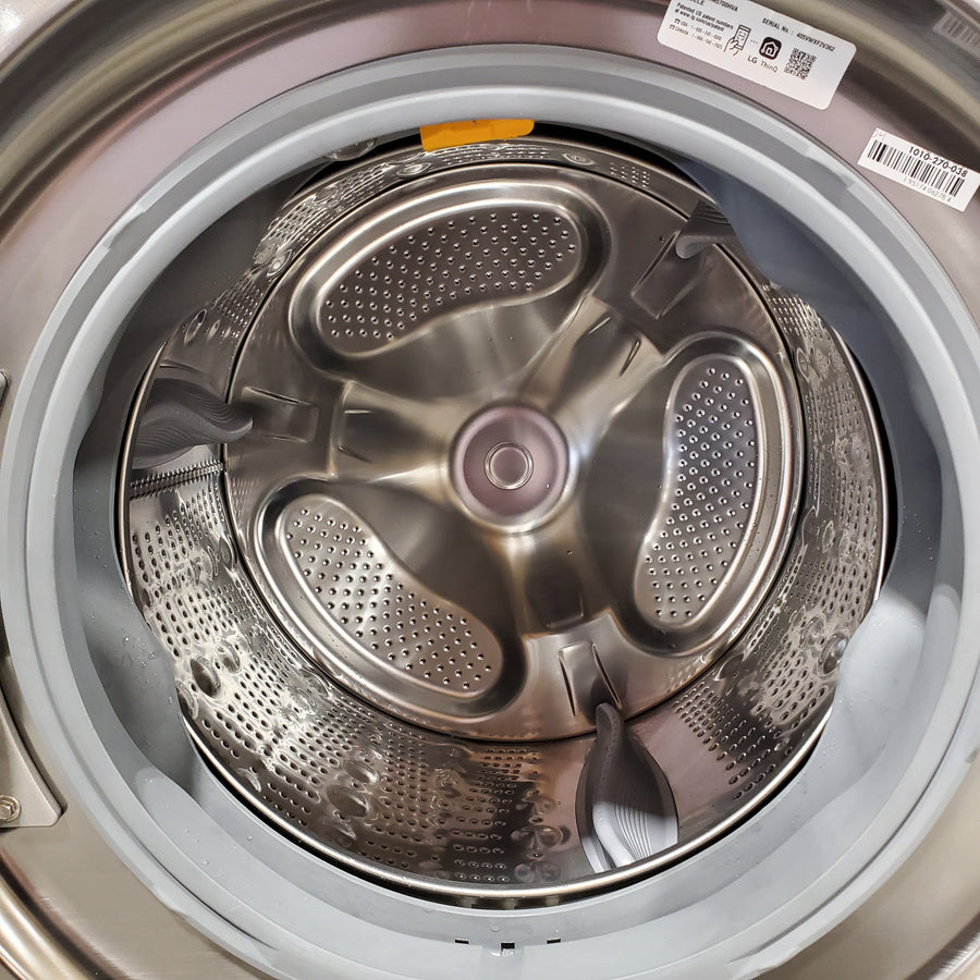 LG 4.5 cu. ft. Smart Front Load Washer with TurboWash® 360° and ezDispense® WM5700HVA - Scratch & Dent (Moderate) and 7.4 cu. ft. Ultra Large Capacity Smart Front Load Electric Dryer with Built-In Intelligence & TurboSteam® 16275 - DLEX6700B - Open Box