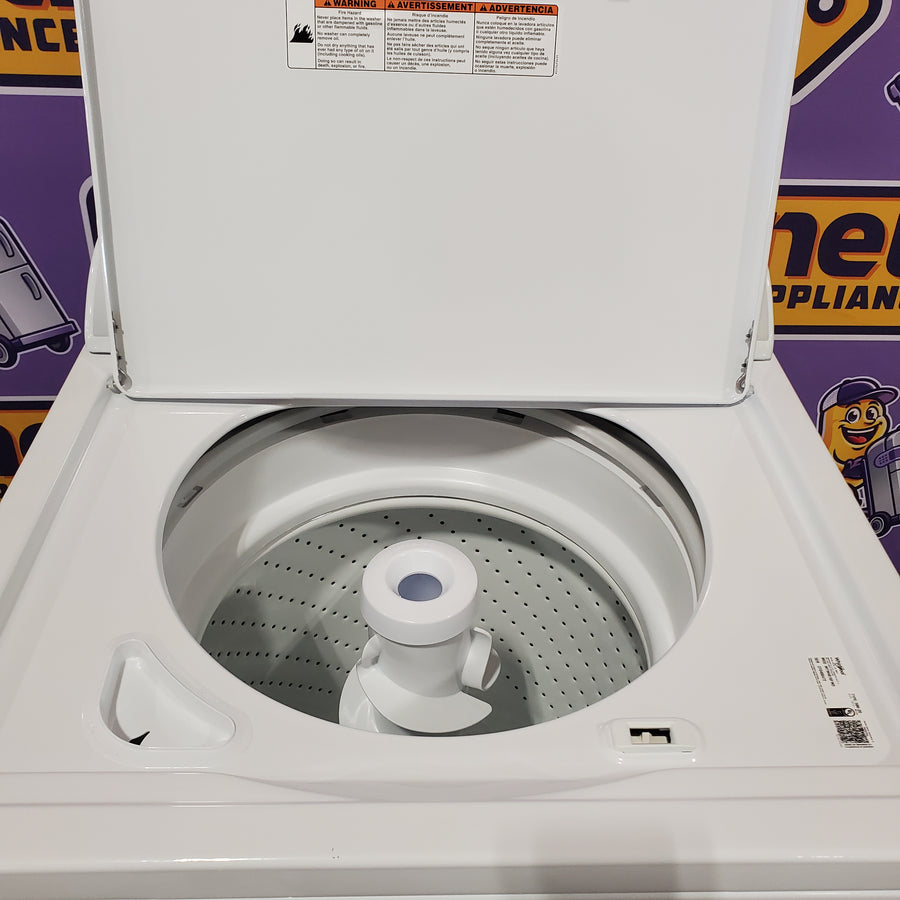Whirlpool Top Load 3.5 Cu. Ft. Washer with Deep Water Wash Option WTW4816FW - Scratch & Dent (Minor) and Whirlpool Vented 7.0 Cu. Ft. Electric Dryer 16259 - WED4815EW - Scratch & Dent (Minor)