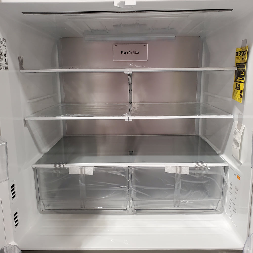 LG 29 cu. ft. Smart Standard-Depth MAX™ 4-Door French Door Refrigerator with Full-Convert Drawer™ in Print Proof Stainless Steel 22131SD90 - LF29H8330S - Scratch & Dent (Minor)