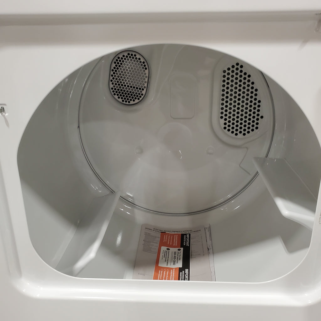 Amana 6.5 Cu. Ft. Electric Dryer with Wrinkle Shield Option and Automatic Dryness Control in White 3SD637 - NED4655EW - Scratch and Dent (Minor)