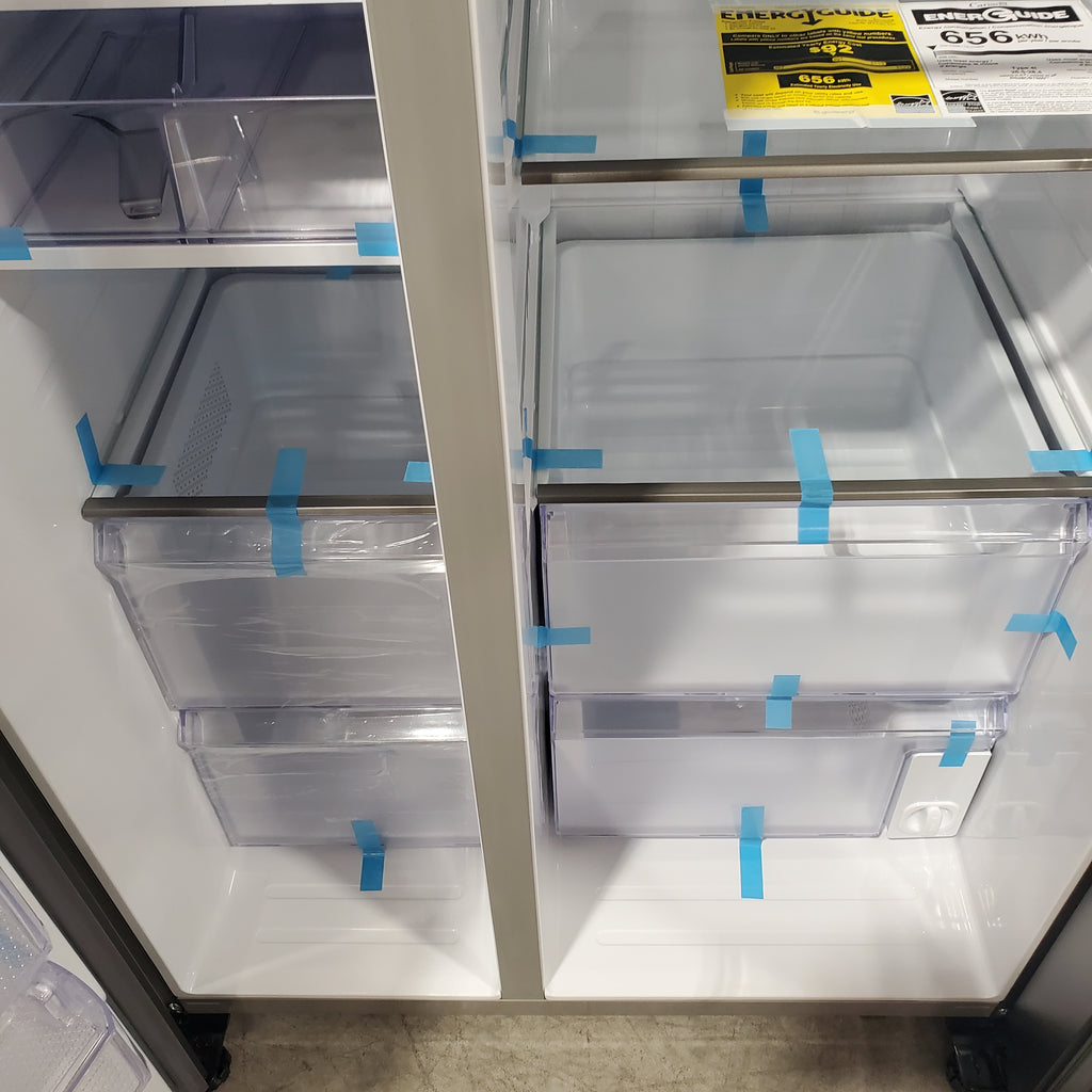 Pictures of Samsung Stainless Steel Bespoke Side-by-Side 28 cu. ft. Refrigerator with Beverage Center™ and Auto Fill Water Pitcher 3SD736 - RS28CB7600QL - Open Box - Neu Appliance Outlet - Discount Appliance Outlet in Austin, Tx