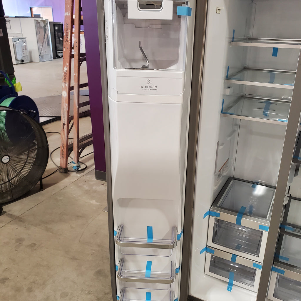 Pictures of KitchenAid 24.8 cu ft. Side-by-Side Refrigerator with Exterior Ice and Water and PrintShield™ finish KRSF705HPS - Scratch & Dent (Moderate) - Neu Appliance Outlet - Discount Appliance Outlet in Austin, Tx