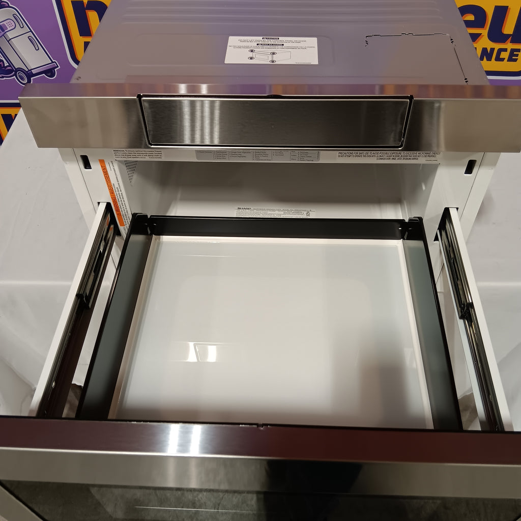 Pictures of Sharp 24 in. 1.2 cu. ft. 950W Sharp Stainless Steel Microwave Drawer Oven 26CR017 - SMD2470ASY - Open Box - Neu Appliance Outlet - Discount Appliance Outlet in Austin, Tx