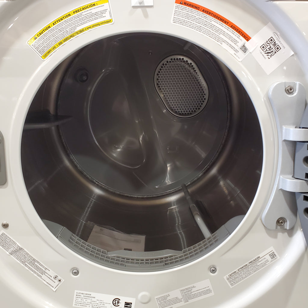 Pictures of Samsung Ivory Smart Gas 7.5 Cu. Ft. Dryer with Steam Sanitize+ and Sensor Dry DVG50BG8300E - Scratch and Dent (Minor) - Neu Appliance Outlet - Discount Appliance Outlet in Austin, Tx