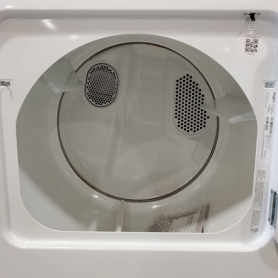 Whirlpool White Gas 7.0 Cu. Ft. Vented Dryer with Wrinkle Shield Option and AutoDry Drying System WGD4815EW - Scratch & Dent - Minor