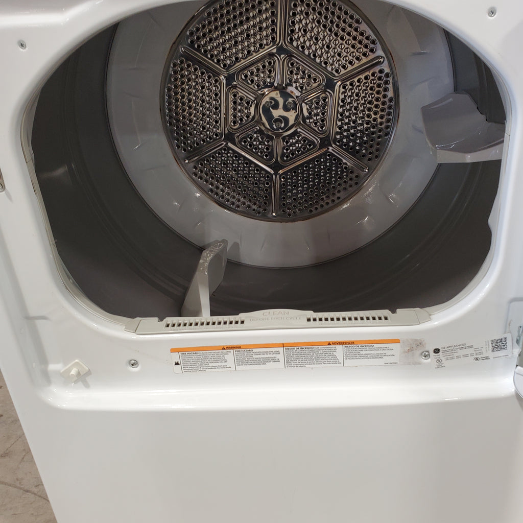 Pictures of Hotpoint White Electric Aluminized Alloy Drum 6.2 Cu. Ft. Dryer with Upfront Lint Filter and Reverse-A-Door HTX21EASKWW - Certified Refurbished - Neu Appliance Outlet - Discount Appliance Outlet in Austin, Tx