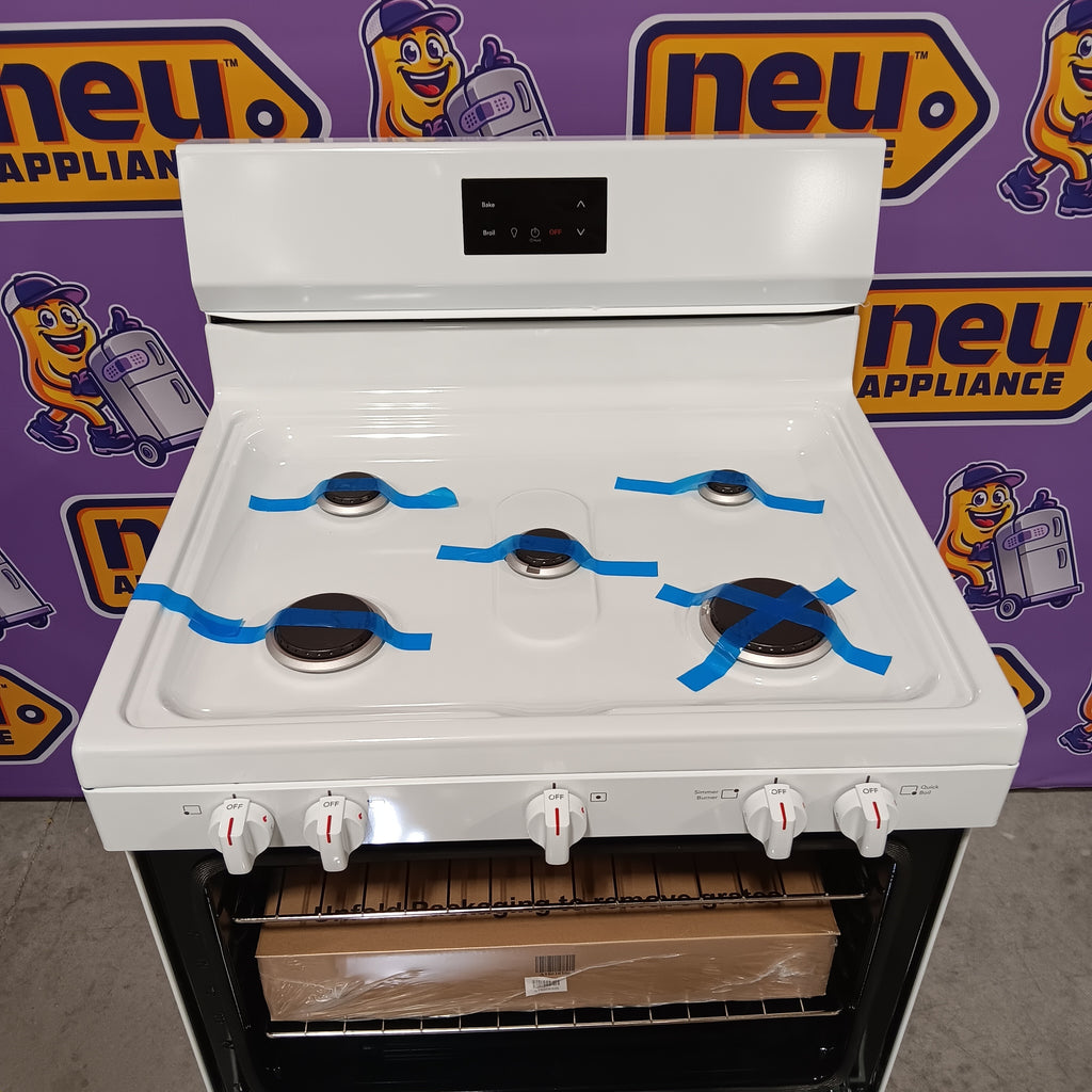 Pictures of Frigidaire 5 Burner Gas Range with Even Baking Technology in White 20531SD470 - FCRG3052BW - Open Box - Neu Appliance Outlet - Discount Appliance Outlet in Austin, Tx