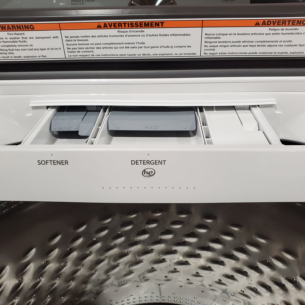 Pictures of Maytag Top Load 4.8 cu ft Washer with Deep Fill and Slow-Close Glass Lid MVW6200KW - Scratch & Dent (Minor) and Maytag 7.0 cu. ft Top Load Gas Dryer with Moisture Sensing 16171 - MGD6200KW - Scratch and Dent (Minor) - Neu Appliance Outlet - Discount Appliance Outlet in Austin, Tx