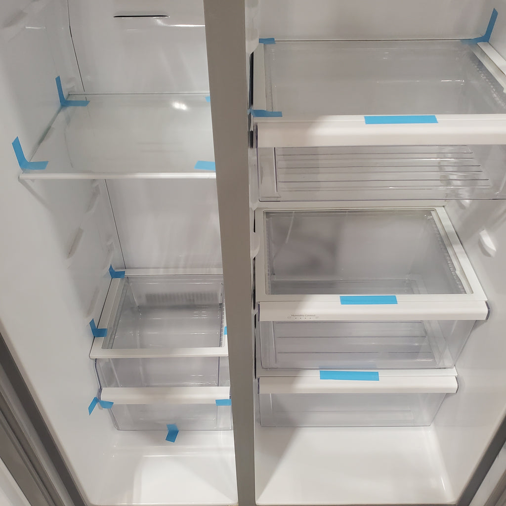 Pictures of Whirlpool Counter Depth 20.6 cu. ft. Side by Side Refrigerator in Fingerprint-Resistant Stainless Steel with In Door Ice and Water Dispenser - 1CR375 - WRS571CIHZ - Certified Refurbished - Neu Appliance Outlet - Discount Appliance Outlet in Austin, Tx