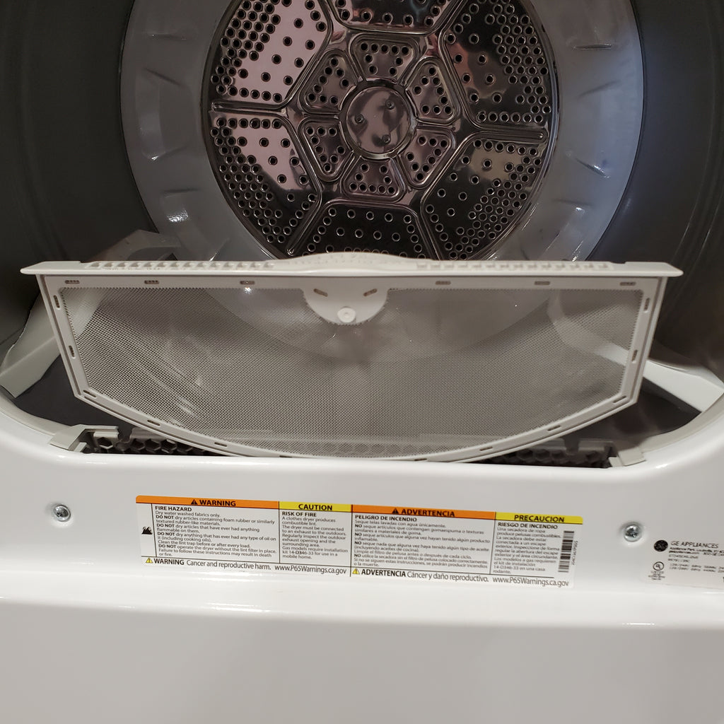 Pictures of GE White Top Load 4.0 Cu. Ft. Capacity Washer with Stainless Steel Wash Basket GTW325ASWWW - New in Box and GE White Electric Aluminized Alloy Drum 7.2 Cu. Ft. Dryer with Sensor Dry and Extended Tumble 16210 - GTD45EASJWS - Certified Refurbished - Neu Appliance Outlet - Discount Appliance Outlet in Austin, Tx