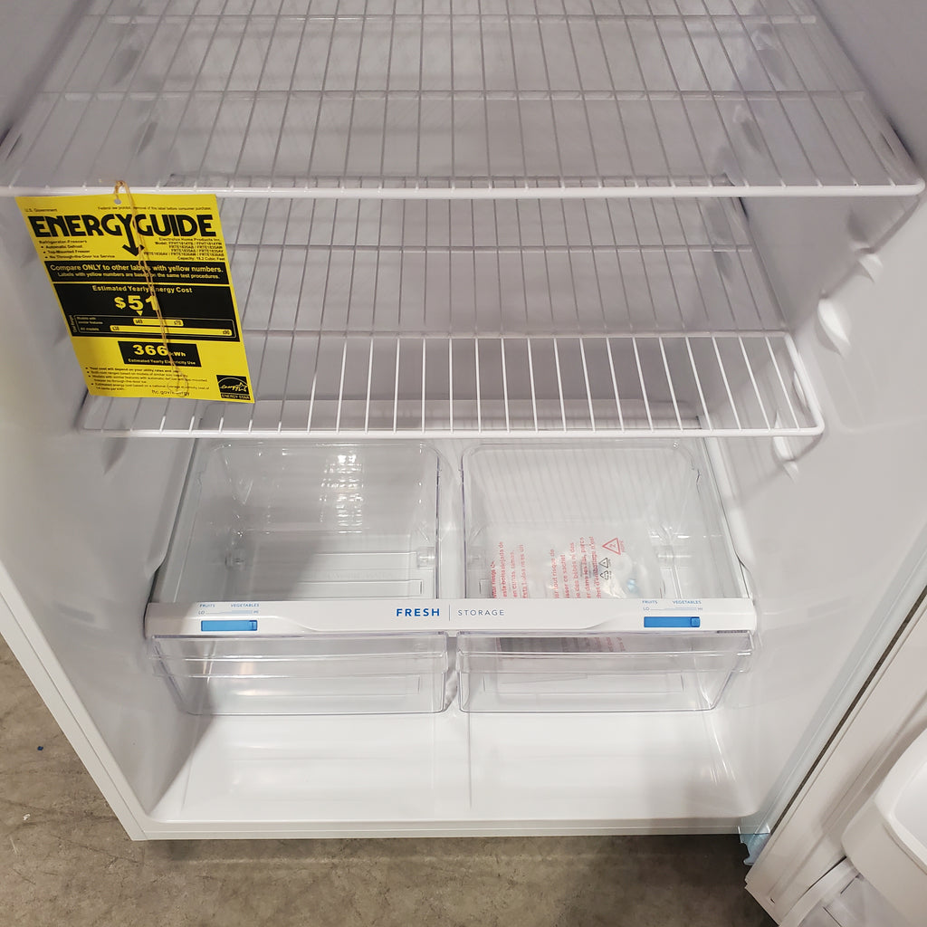 Pictures of Frigidaire 18 Cu. Ft. Garage Ready Top Freezer Refrigerator 20131SD195 - FFHT1814YW - Scratch & Dent (Moderate) - Neu Appliance Outlet - Discount Appliance Outlet in Austin, Tx