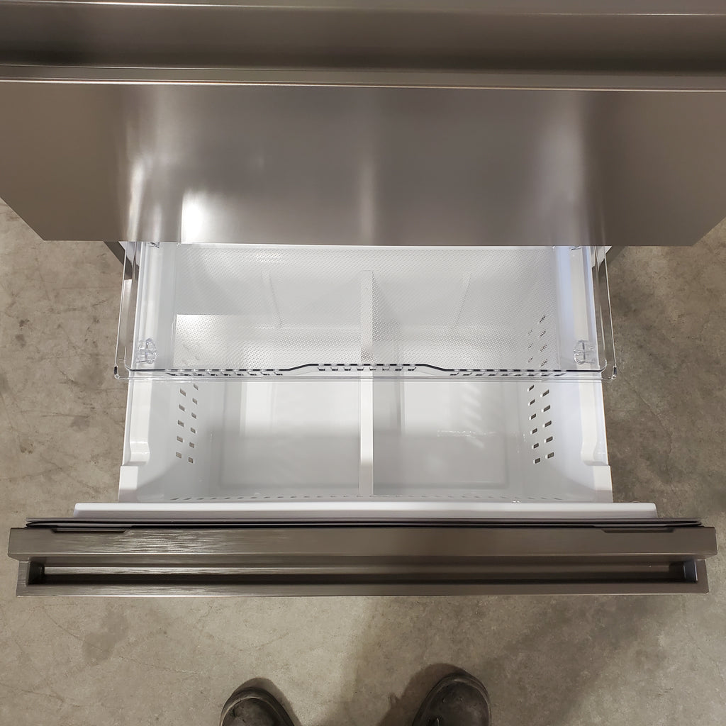 Pictures of Haier Fingerprint Resistant Stainless Steel 14.5 cu. ft. Counter Depth French Door Refrigerator with Quick Cool QJS15HYRFS - Open Box - Neu Appliance Outlet - Discount Appliance Outlet in Austin, Tx