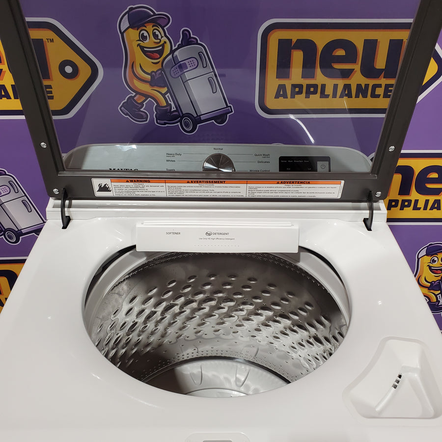 Maytag Top Load 4.8 cu ft Washer with Deep Fill and Slow-Close Glass Lid 30133SD153 - MVW6200KW - Scratch & Dent (Minor)
