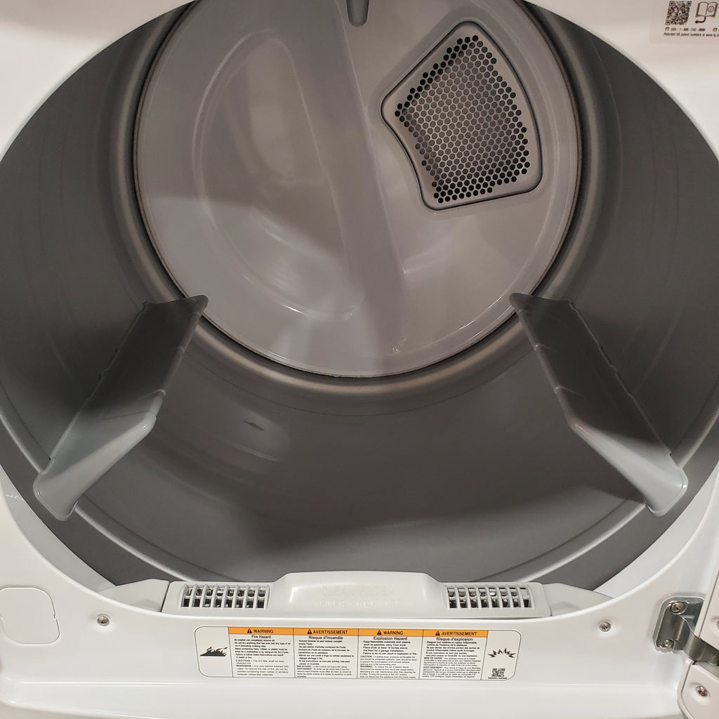 Pictures of LG Top Load 4.1 Cu. Ft. Washer with TurboDrum Technology in White WT6105CW - Scratch & Dent (Minor) and LG 7.3 Cu. Ft. Electric Rear Control Ultra Large Capacity Dryer in White with Sensor Dry 16075 - DLE6100W - Open Box - Neu Appliance Outlet - Discount Appliance Outlet in Austin, Tx