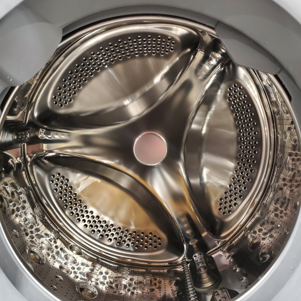 Pictures of LG 2.4 cu.ft. Compact Front Load Washer with Built-In Intelligence WM1455HWA - Scratch & Dent (Minor) and LG 4.2 cu.ft. Smart wi-fi Enabled Compact Front Load Dryer with Dual Inverter HeatPump™ Technology 16215 - DLHC1455W - Open Box - Neu Appliance Outlet - Discount Appliance Outlet in Austin, Tx