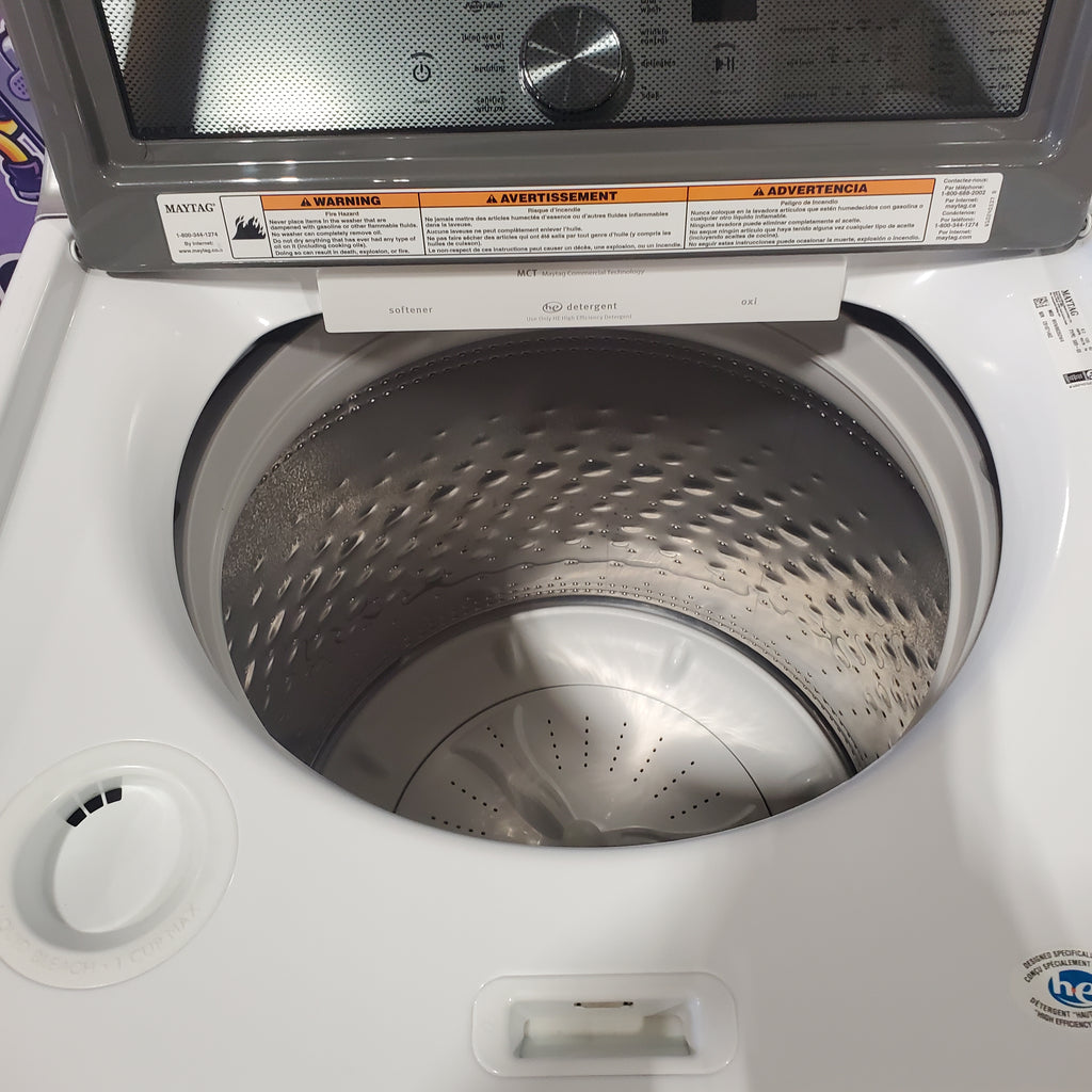 Pictures of Maytag White Top Load 5.3 Cu. Ft. Washer with Power Impeller MVWB835DW - Certified Refurbished - Neu Appliance Outlet - Discount Appliance Outlet in Austin, Tx