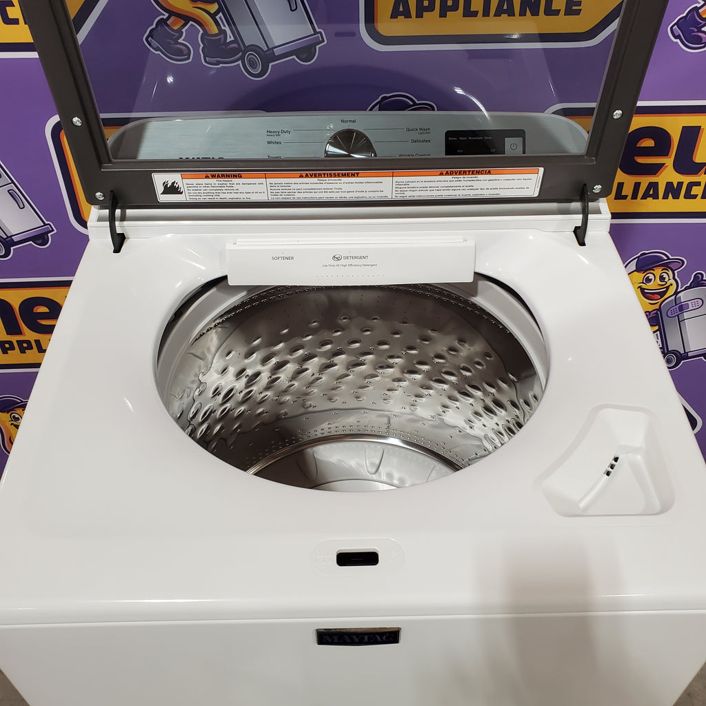 Pictures of Maytag Top Load 4.8 cu ft Washer with Deep Fill and Slow-Close Glass Lid 30134SD178 - MVW6200KW - Scratch & Dent (Moderate) - Neu Appliance Outlet - Discount Appliance Outlet in Austin, Tx