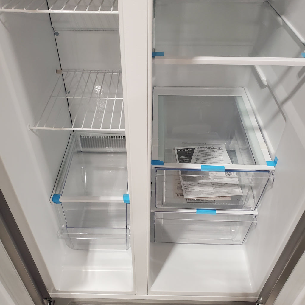 Pictures of Frigidaire 33" Wide 22.3 cu. ft. ENERGY STAR Side by Side Refrigerator Stainless Steel with Exterior Water and Ice Dispenser 4SD458 - FRSS2323AS - Scratch & Dent (Major) - Neu Appliance Outlet - Discount Appliance Outlet in Austin, Tx