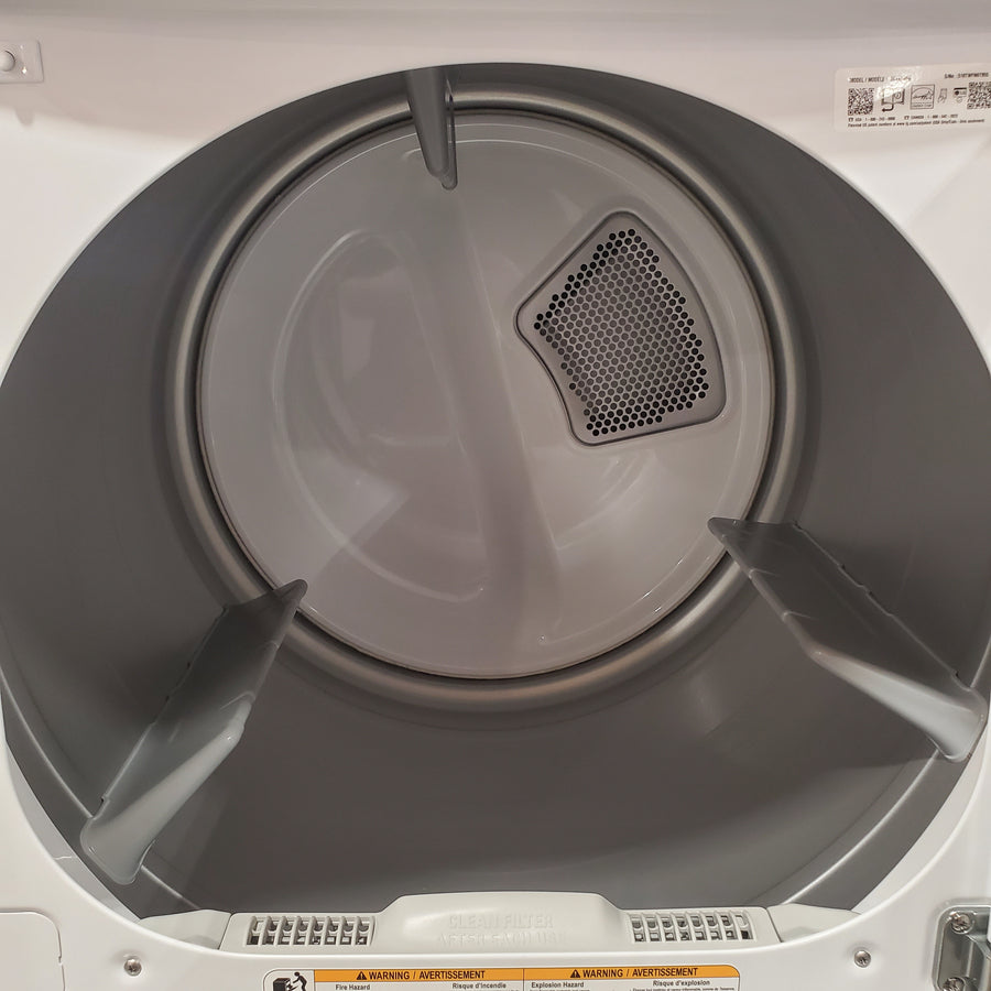 LG 7.3 Cu. Ft. Electric Rear Control Ultra Large Capacity Dryer in White with Sensor Dry 22132SD158 - DLE6100W - Scratch & Dent (Minor)