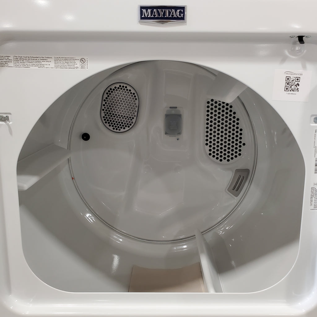 Pictures of Maytag White Pet Pro Gas 7.0 Cu. Ft. Dryer with Moisture Sensing and Steam Refresh Cycle MGD6500MW - Open Box - Neu Appliance Outlet - Discount Appliance Outlet in Austin, Tx