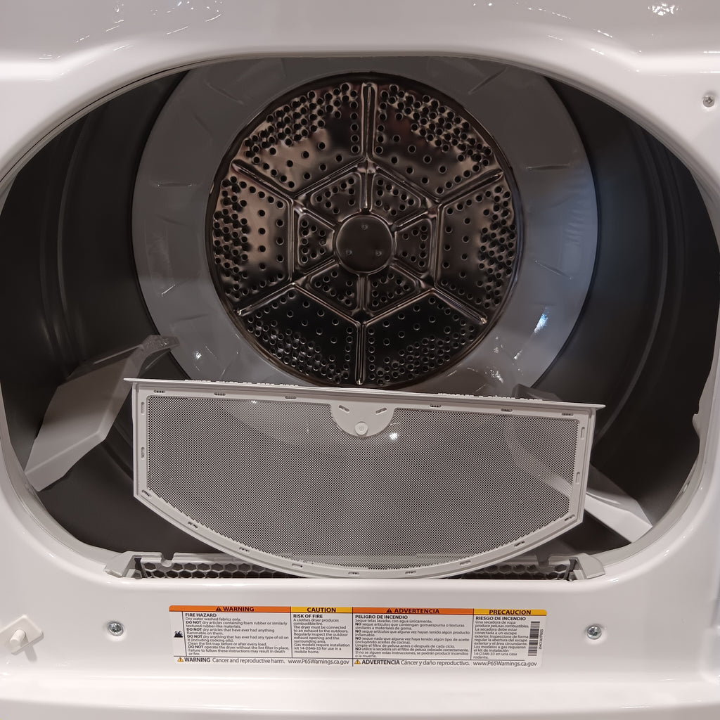 GE 7.2 cu. ft. Capacity Electric Dryer with Up To 120 ft. Venting and Extended Tumble 31134SD193 - GTD48EASWWB - Scratch & Dent (Minor)