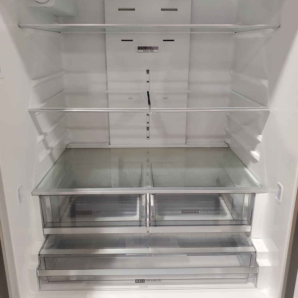 Pictures of Whirlpool French Door Refrigerator in Fingerprint Resistant Stainless Finish with In-Door Water and Ice Maker - 30 cu. ft. 22132SD136 - WRFF3536SZ - Scratch & Dent (Moderate) - Neu Appliance Outlet - Discount Appliance Outlet in Austin, Tx