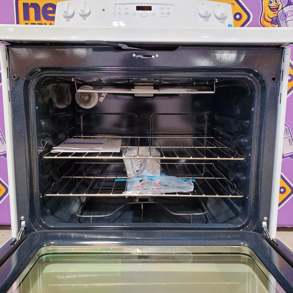 GE 5.0 cu. ft. Freestanding 4 Heating Element Electric Range with Dual Element Baking in White 3SD754 - JB256DMWW - Scratch & Dent (Minor)