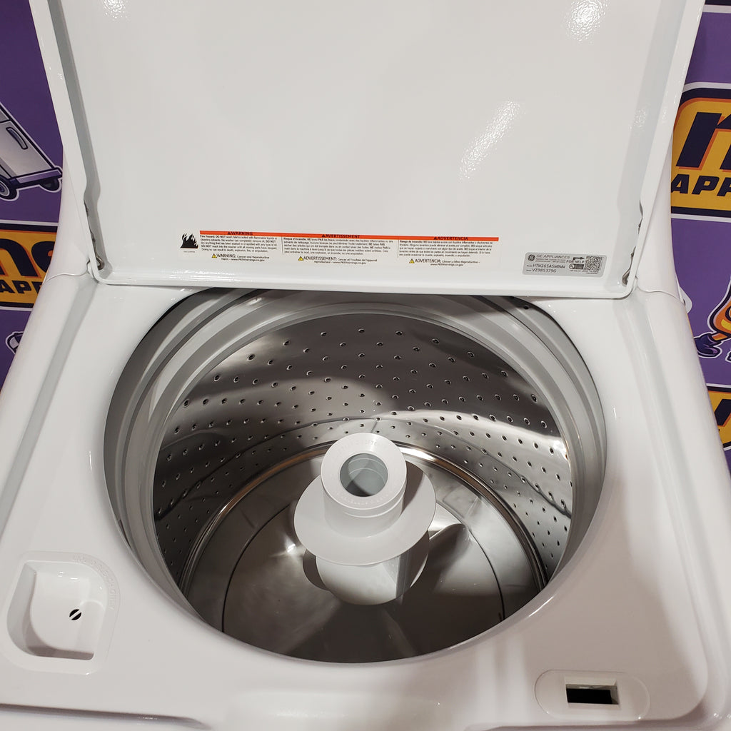 Hotpoint® 4.0 cu. ft. Capacity Washer with Cold Plus and Water Level Control HTW265ASWWW - Scratch & Dent (Minor) and Hotpoint® 6.2 cu. ft. vented Electric Dryer with Auto Dry 16143 - HTX26EASWWW - Scratch & Dent (Minor)