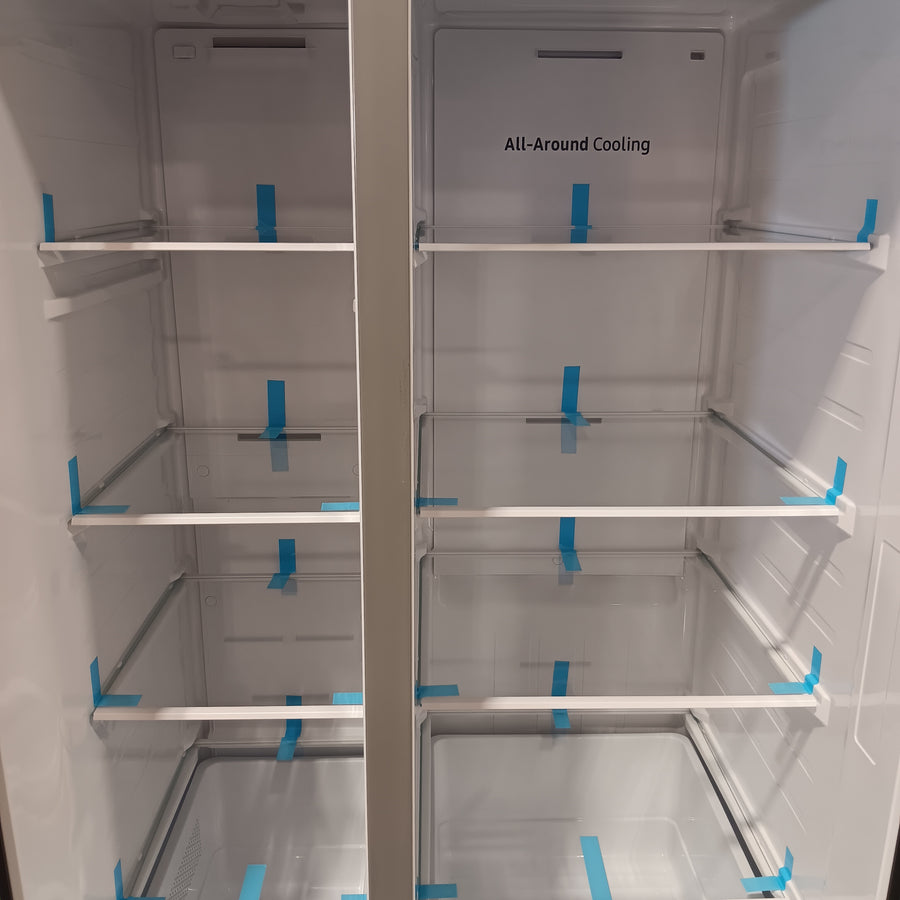 Samsung 26.7 cu. ft. Standard Depth Smart Side by Side Refrigerator in Stainless Steel with Family Hub 310104CR12822 - RS27T5561SR - Scratch & Dent (Minor)