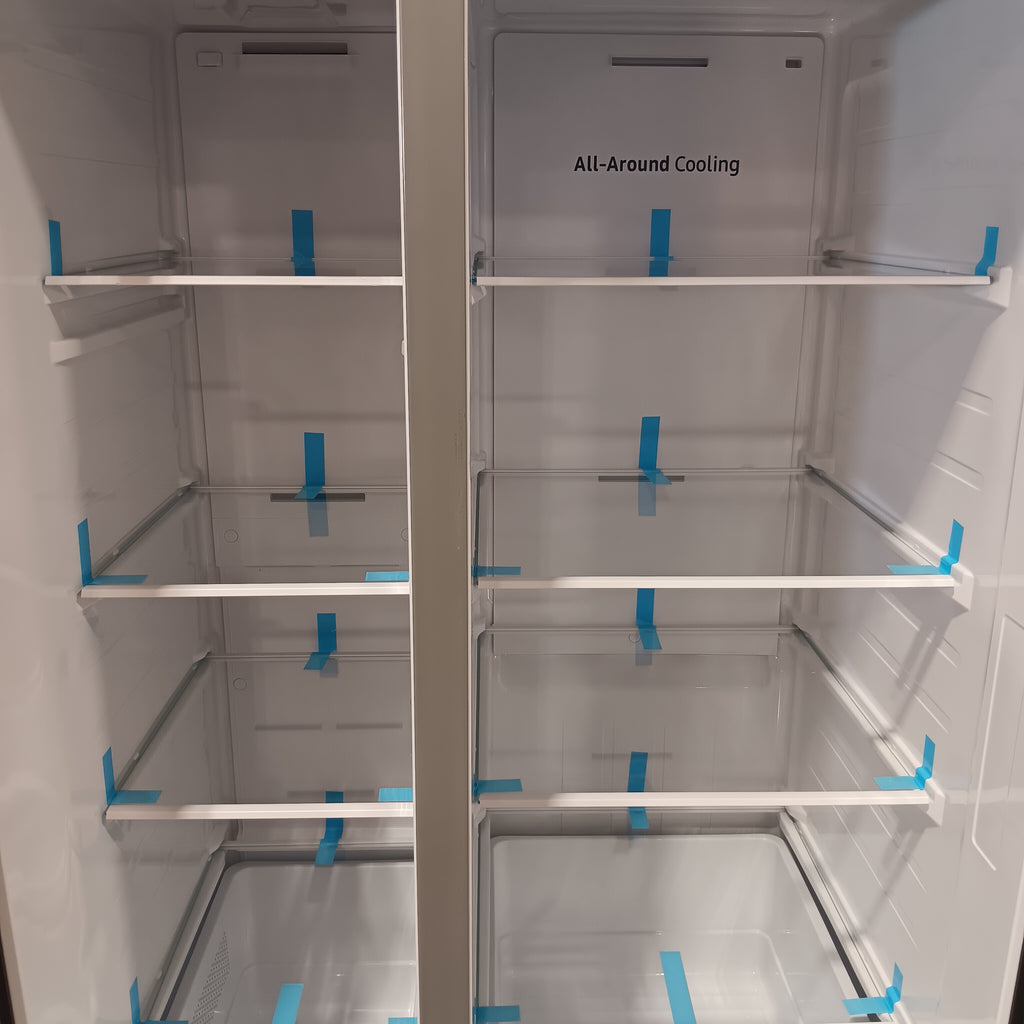 Pictures of Samsung 26.7 cu. ft. Standard Depth Smart Side by Side Refrigerator in Stainless Steel with Family Hub 310104CR12822 - RS27T5561SR - Scratch & Dent (Minor) - Neu Appliance Outlet - Discount Appliance Outlet in Austin, Tx