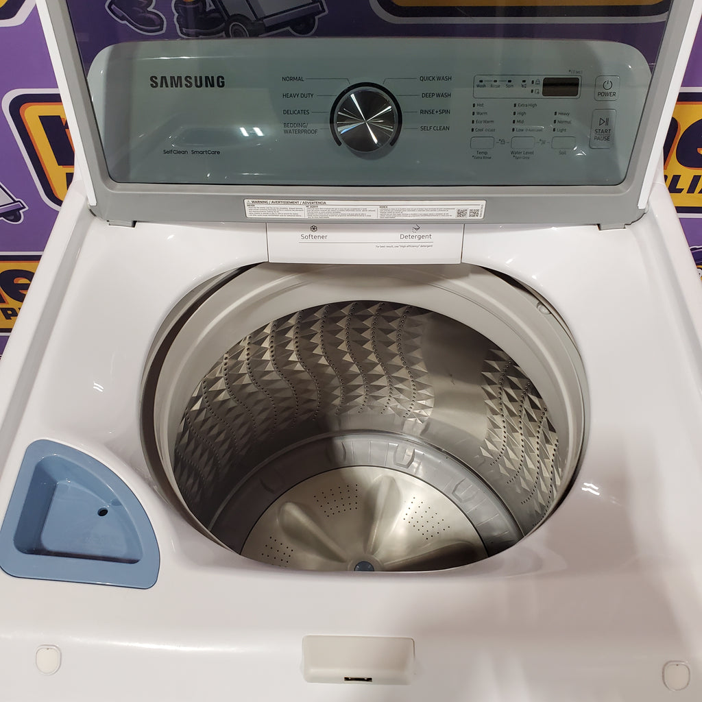 Pictures of Samsung 4.5 cu. ft. Top Load Washer with Vibration Reduction Technology+ in White 1CR05083 - WA45T3200AW - Certified Refurbished - Neu Appliance Outlet - Discount Appliance Outlet in Austin, Tx