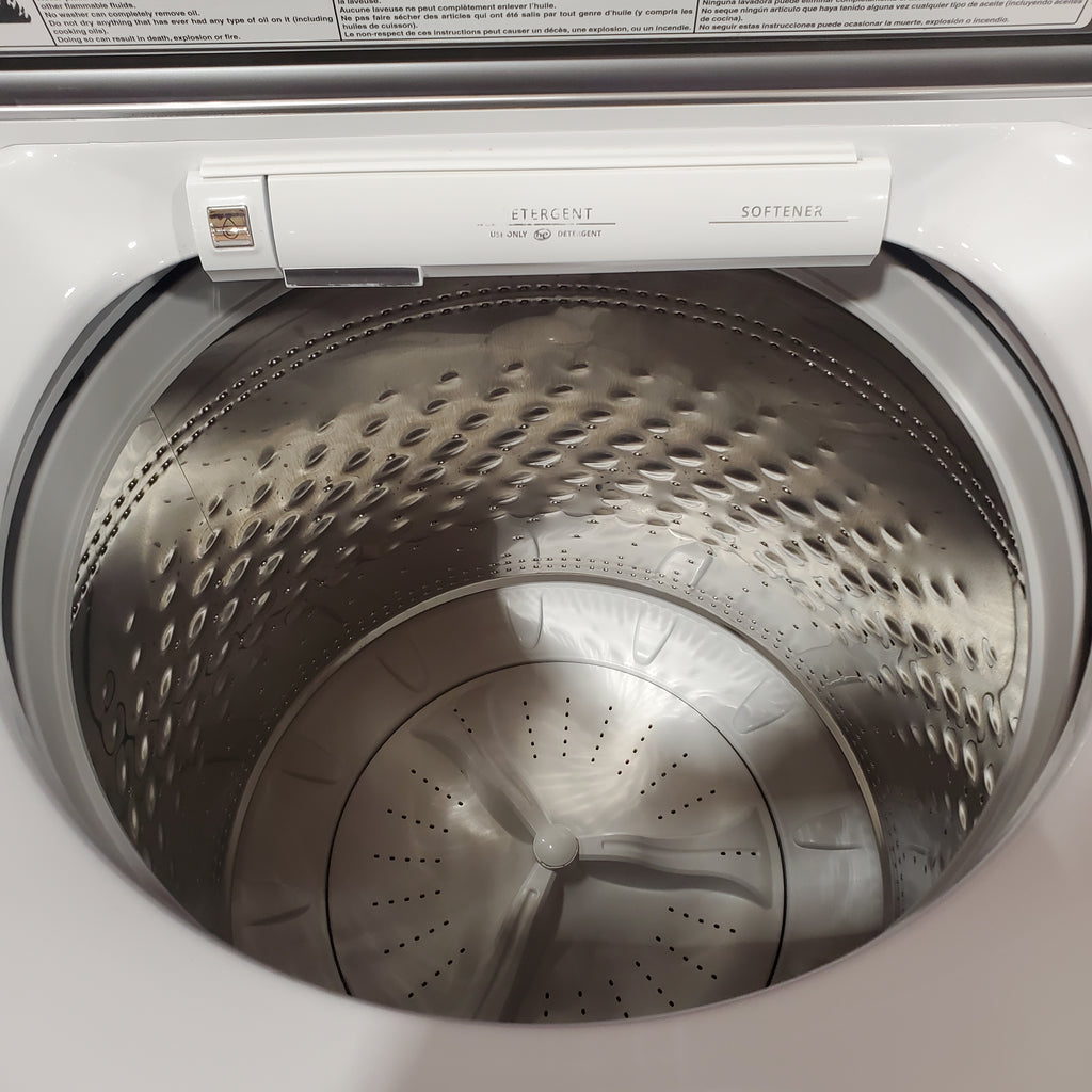 Maytag 5.3 cu. ft. Smart Top Load Washer with Extra Power MVW7232HW3 - Certified Refurbished and Maytag Smart 7.4 cu. ft. Electric Dryer with Extra Power and Advanced Moisture Sensing 16074 - MED6230HW - Scratch & Dent (Minor)