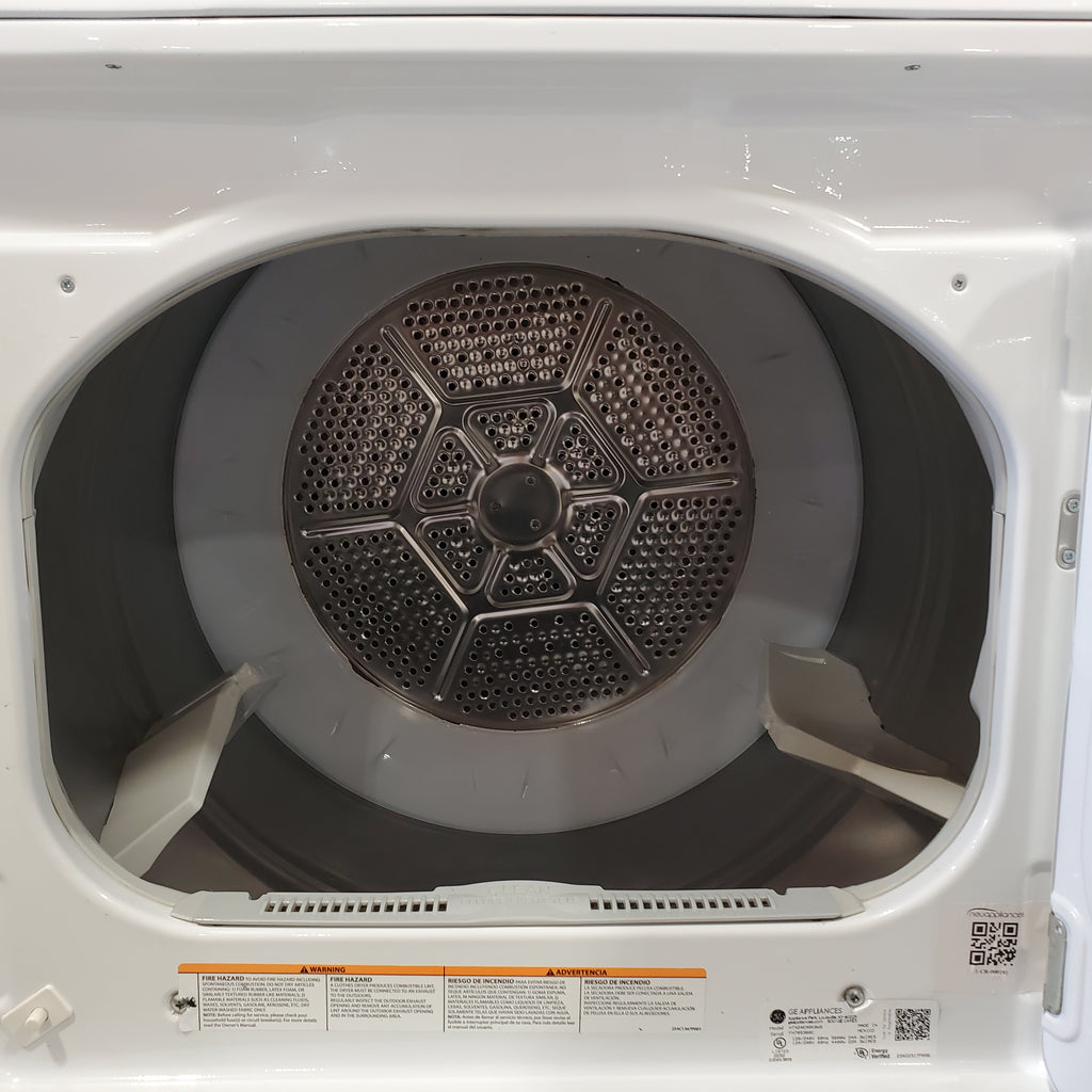 Pictures of GE White Energy Star Certified Electric Aluminized Alloy Drum Dryer with Sensor Dry and Extended Tumble GTD65EBSJWS - Scratch and Dent (Minor) - Neu Appliance Outlet - Discount Appliance Outlet in Austin, Tx