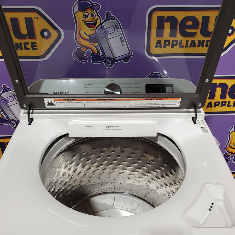 Maytag Top Load 4.8 cu ft Washer with Deep Fill and Slow-Close Glass Lid 30133SD156 - MVW6200KW - Scratch & Dent (Minor)
