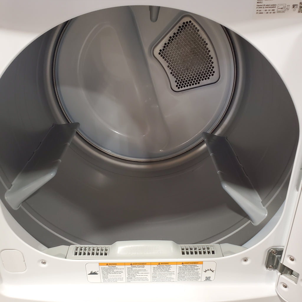 LG 4.3 cu. ft. Capacity Top Load Washer with TurboDrum™ Technology and Impeller WT6100CW - New in Box and LG 7.3 Cu. Ft.  Electric Rear Control Ultra Large Capacity Dryer in White with Sensor Dry 16083 - DLE6100W - Certified Refurbished