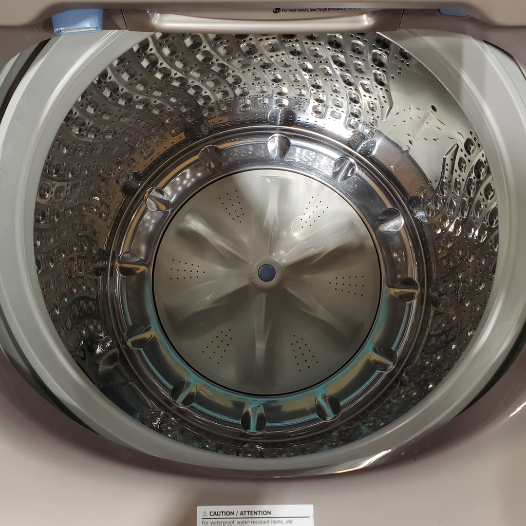 Pictures of Samsung 5.0 cu. ft. High Efficiency Top Load Washer with Active WaterJet in Champagne WA50T5300AC - Certified Refurbished - Neu Appliance Outlet - Discount Appliance Outlet in Austin, Tx