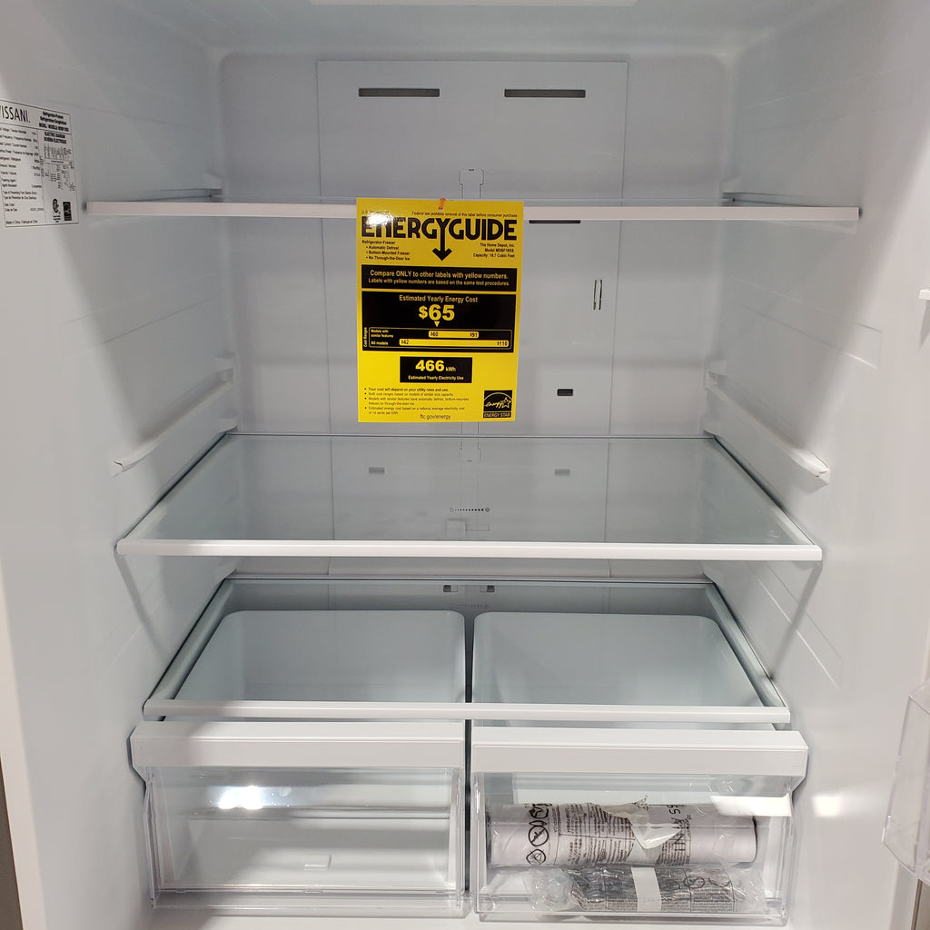 Vissani 18.7 cu. ft. Bottom Freezer Refrigerator in Stainless Steel 25138SD758 - MDBF18SS - Scratch & Dent (Moderate)