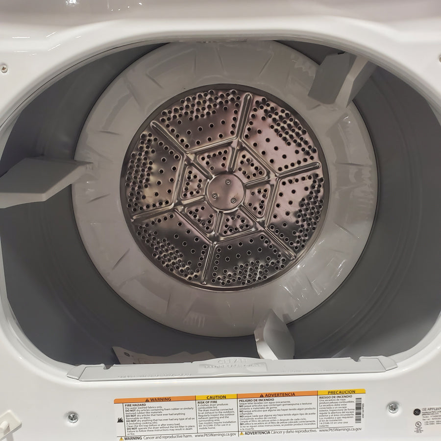 Hotpoint® 4.0 cu. ft. Capacity Washer with Cold Plus and Water Level Control HTW265ASWWW - Scratch & Dent (Major) and Hotpoint 6.2 cu. ft. Capacity Electric Dryer with Up To 120 ft. Venting and Shallow Depth HTX26EASWWW - Scratch & Dent (Open Box)
