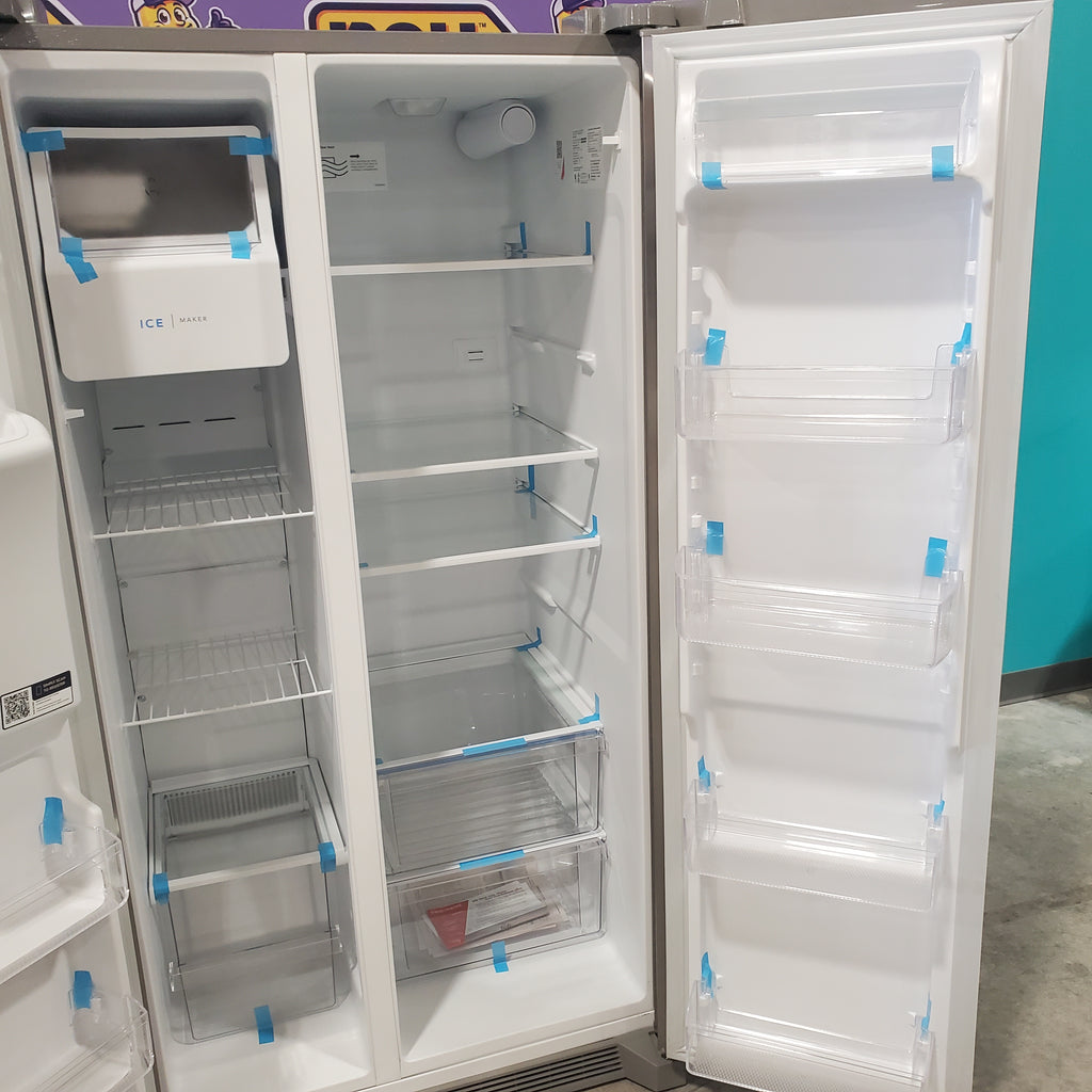 Pictures of Frigidaire Standard Depth 25.6 Cu. Ft. Side by Side 36" Refrigerator with a EvenTemp Cooling System FRSS26L3AF - Open Box - Neu Appliance Outlet - Discount Appliance Outlet in Austin, Tx