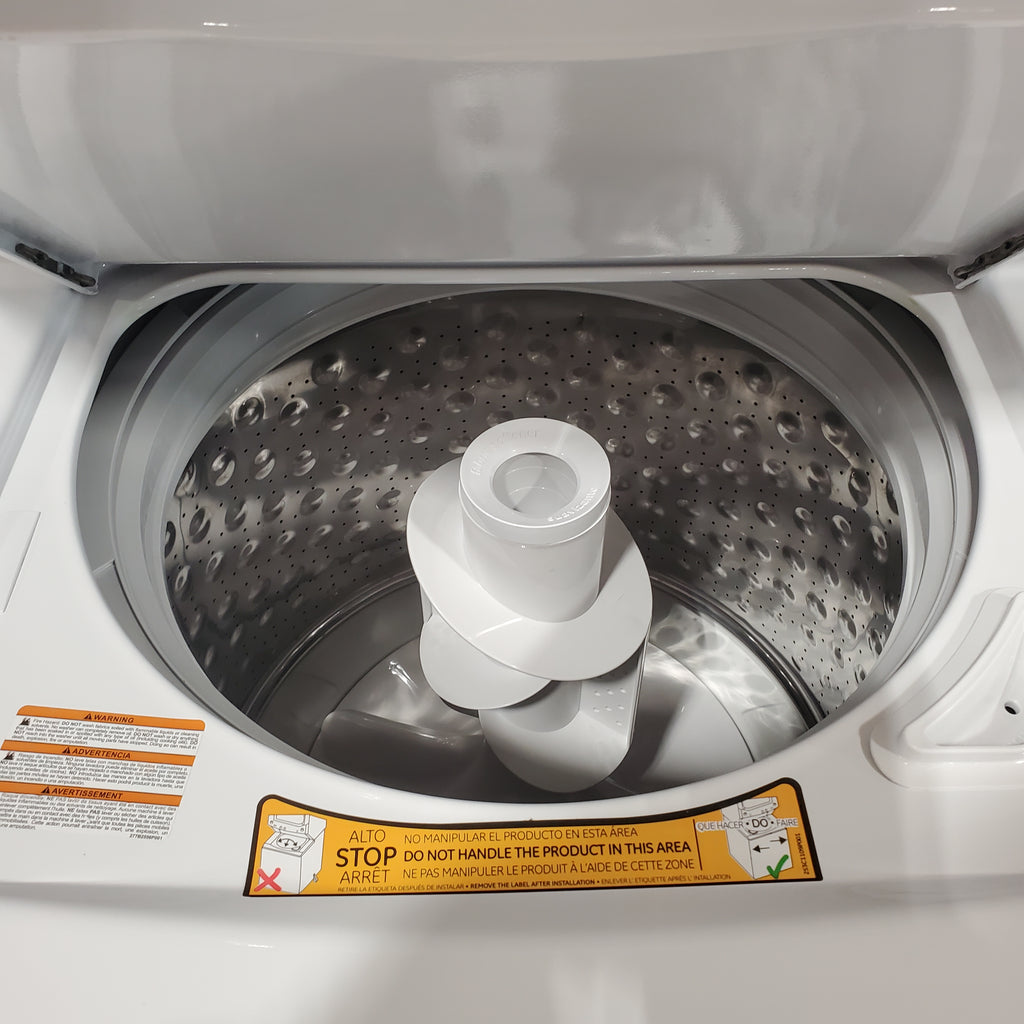 Pictures of GE Unitized Spacemaker® 3.8 cu. ft. Capacity Washer with Stainless Steel Basket and 5.9 cu. ft. Capacity Electric Dryer 24SD036 - GUD27ESSMWW - Open Box - Neu Appliance Outlet - Discount Appliance Outlet in Austin, Tx