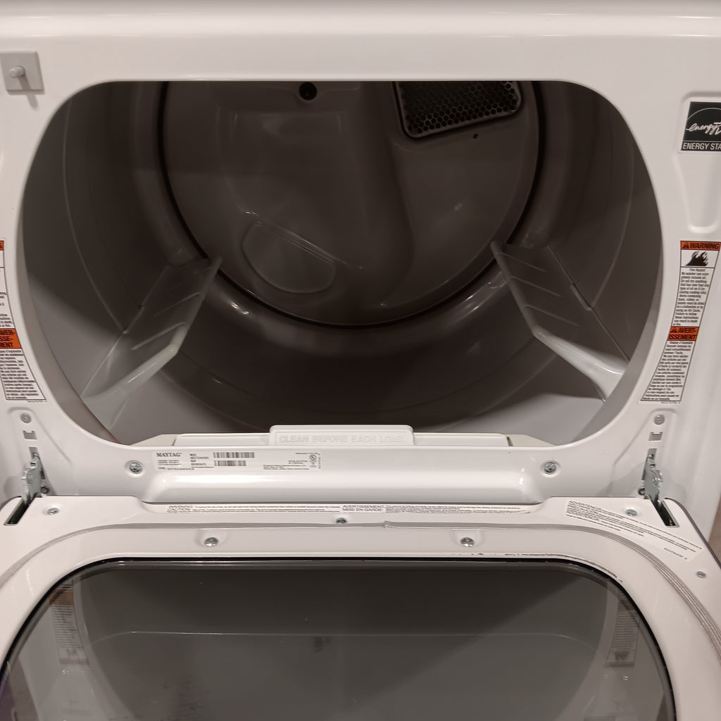 Pictures of Maytag Smart Top Load Electric 7.4 Cu. Ft. Steam Dryer with Extra Power and Advanced Moisture Sensing 25134SD467 - MED7230HW - Scratch & Dent (Minor) - Neu Appliance Outlet - Discount Appliance Outlet in Austin, Tx