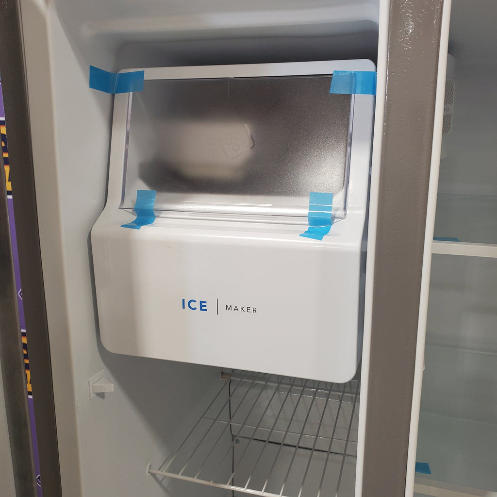 Frigidaire 25.6 cu. ft. ENERGY STAR Side by Side Refrigerator with Exterior Water and Ice Dispenser in Stainless Steel FRSS2623AS - Scratch & Dent (Minor)