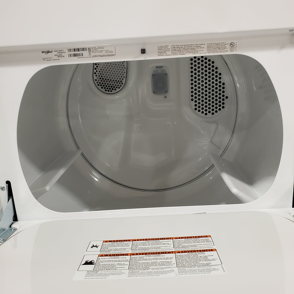 Pictures of Whirlpool 3.5 cu. ft. High Efficiency Top Load Washing Machine with Deep Water Wash WTW4816FW - Open Box and Whirlpool 7.0 cu. ft. Top Load Gas Dryer with AutoDry™ Drying System with Wrinkle Shield™ Option 16033 - WGD4950HW- Scratch & Dent (Minor) - Neu Appliance Outlet - Discount Appliance Outlet in Austin, Tx