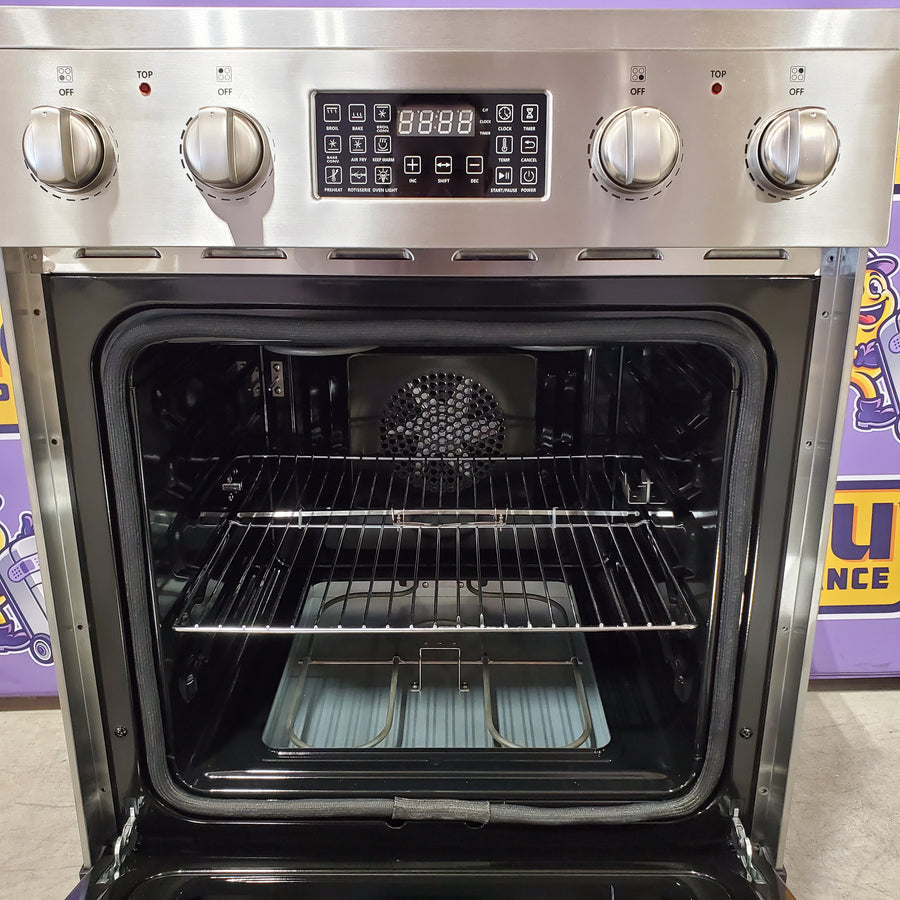 Lanbo 24 in. 4 Burner Elements Freestanding Electric Range in Stainless Steel with Air Fry, Rotisserie and True Convection 251315SD1150 - LBERT24RCSAA - Scratch & Dent (Minor)