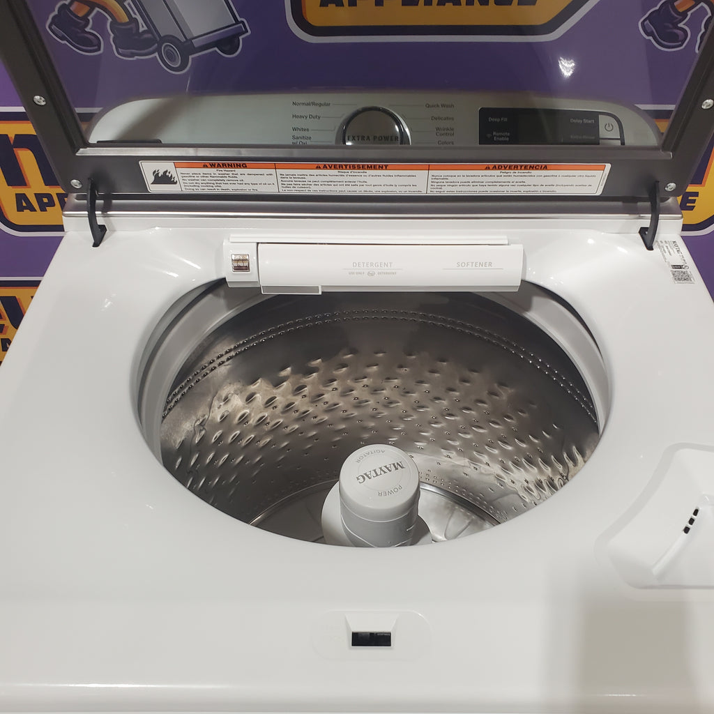Pictures of Maytag 5.2 cu. ft. Smart Capable White ENERGY STAR Top Load Agitator Washing Machine with Extra Power - Scratch & Dent - Minor - Neu Appliance Outlet - Discount Appliance Outlet in Austin, Tx