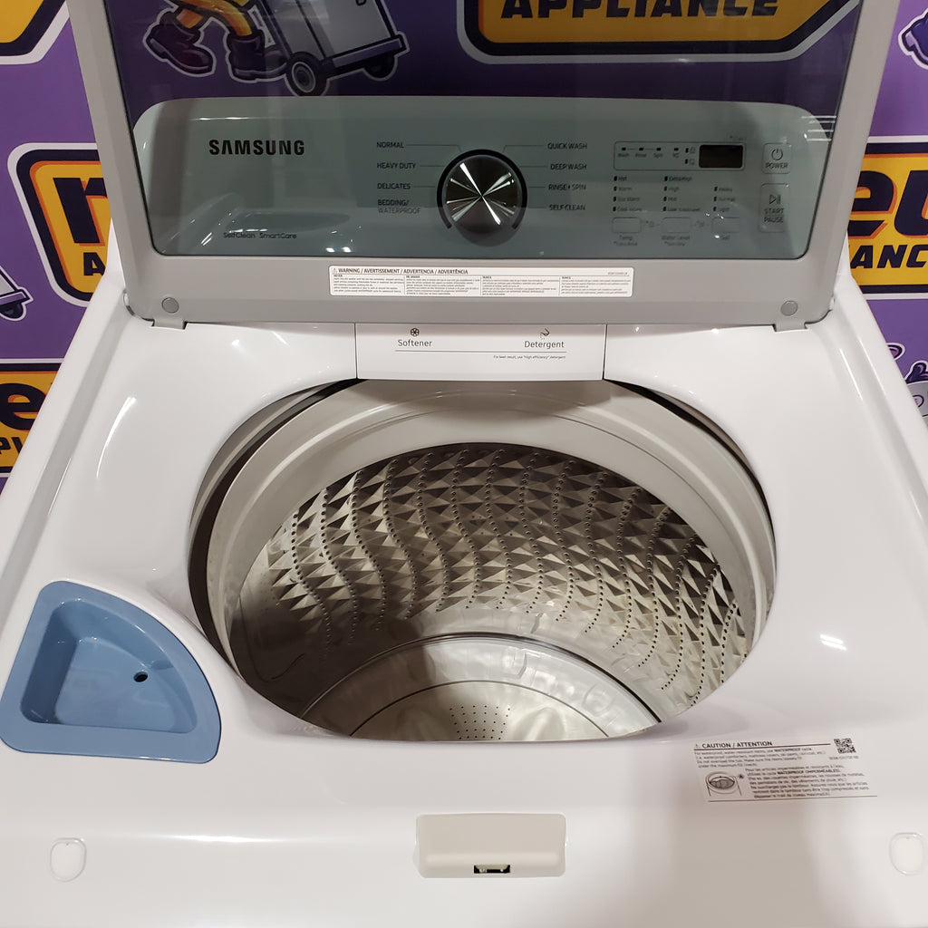 Pictures of Samsung 4.5 cu. ft. Top Load Washer with Vibration Reduction Technology+ in White 3SD643 - WA45T3200AW - Open Box - Neu Appliance Outlet - Discount Appliance Outlet in Austin, Tx