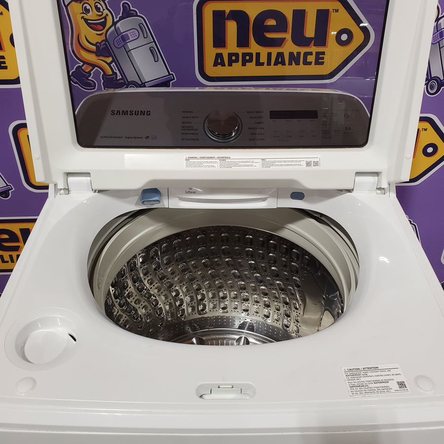 Samsung Top Load 5.0 Cu. Ft. Washer with Super Speed in White 31135SD249 - WA50R5400AW - Scratch & Dent (Moderate)