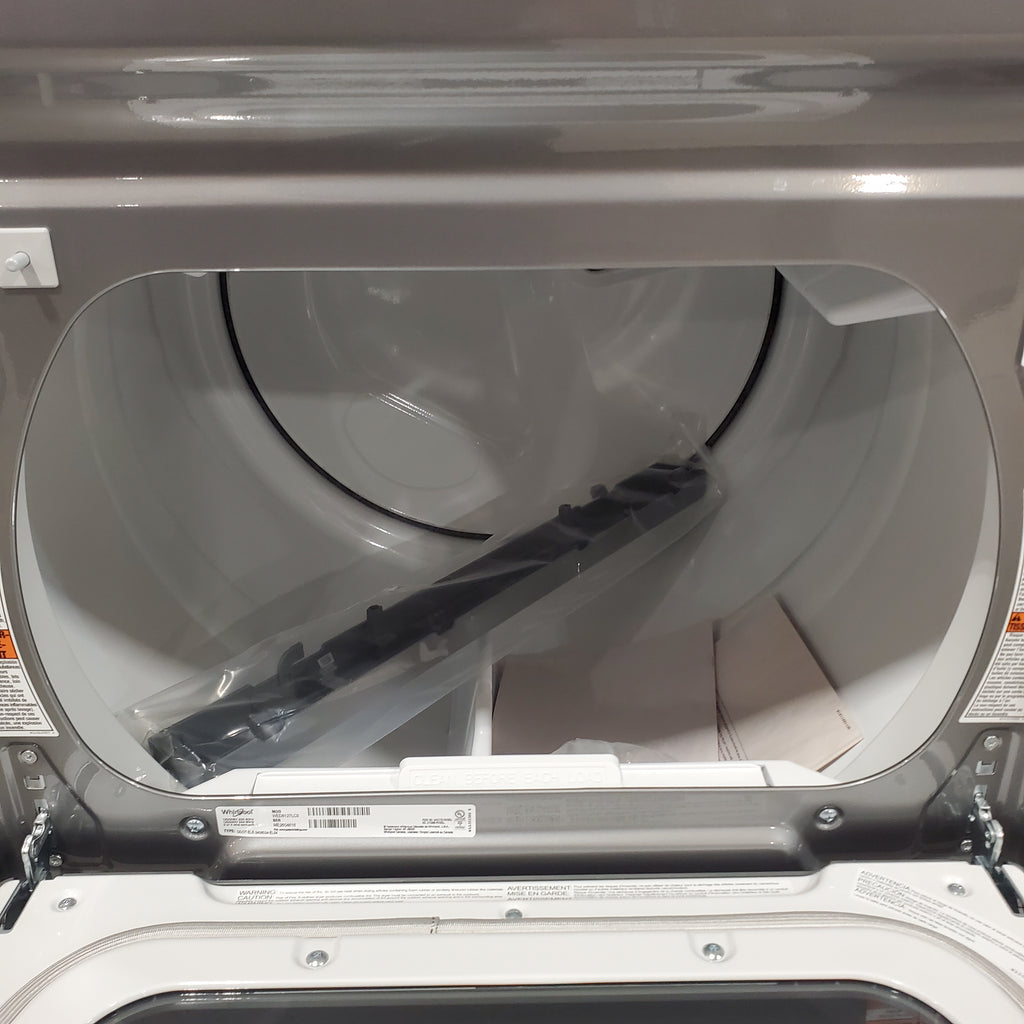 Whirlpool Chrome Shadow Top Load 5.2 Cu. Ft. Washer with Removable Agitator WTW8127LC - Scratch & Dent (Minor) and Whirlpool Chrome Shadow Electric 7.4 Cu. Ft. Dryer with Moisture Sensor 16063 - WED8127LC - Scratch and Dent (Minor)