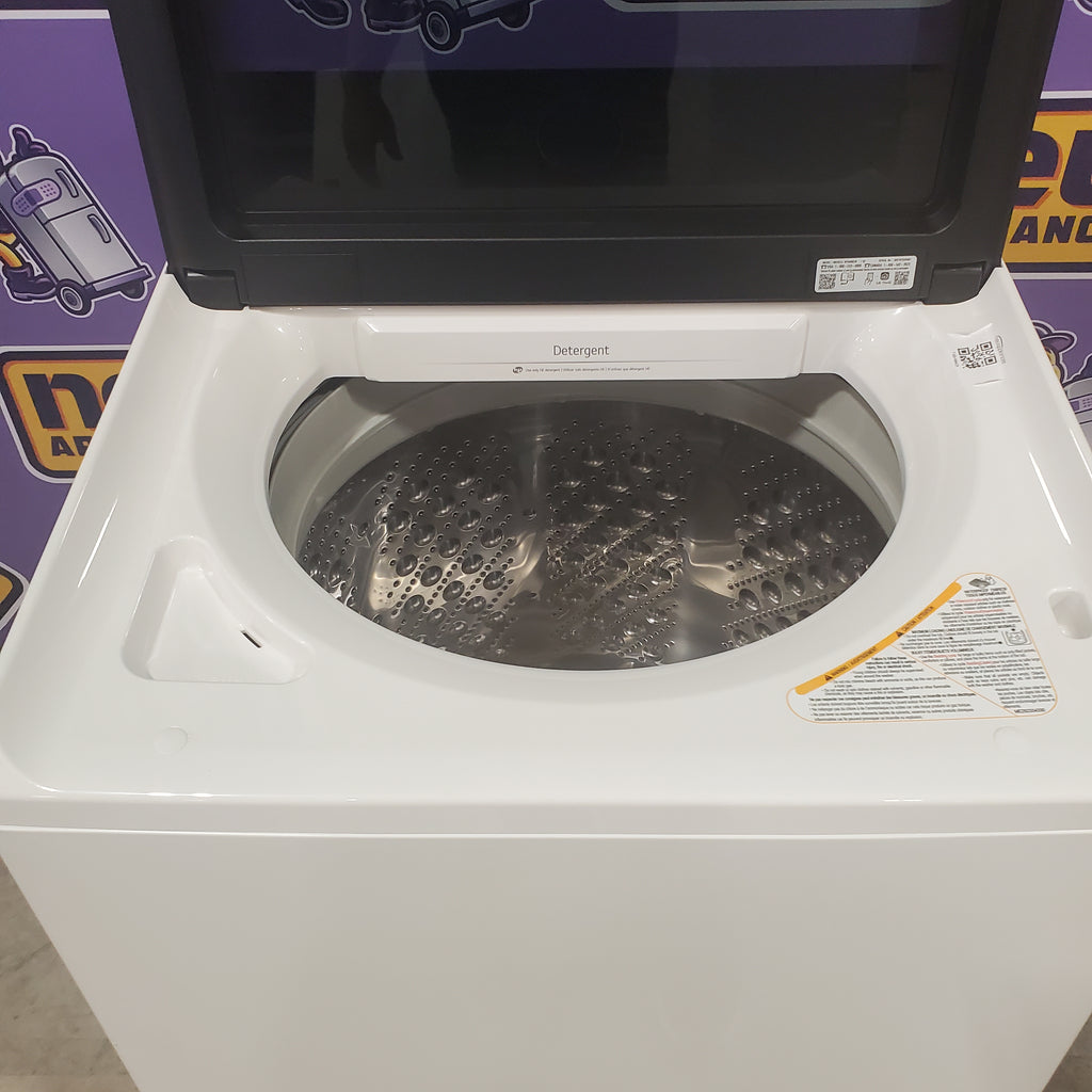 LG White 5.5 cu. ft. Mega Capacity Smart Top Load Washer with EasyUnload™ & AI Sensing - Scratch & Dent - Minor
